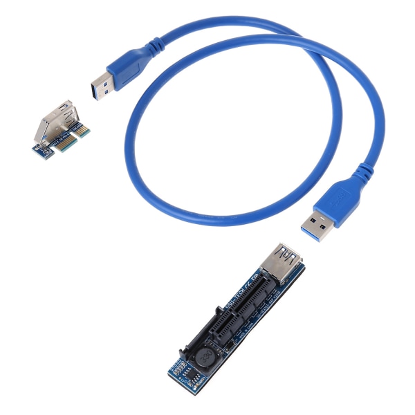 PCI-E 1X till PCI-E X4 Extension Card Raiser Adapter PCIE-kontakt för med kabel