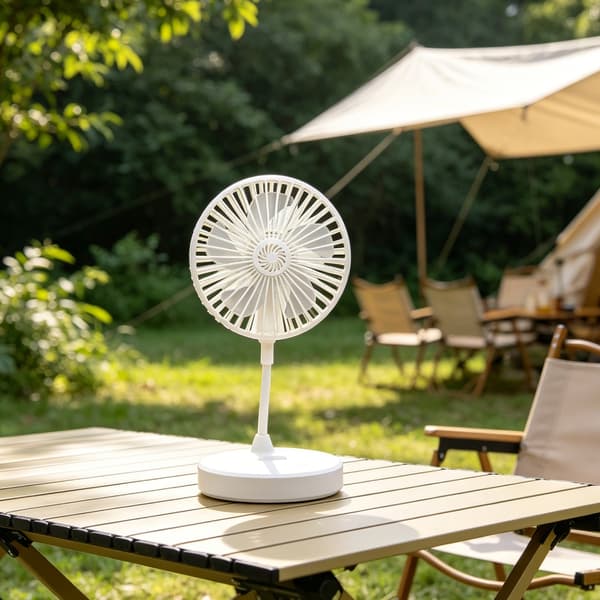 Lågbrusig sovsalfläkt med LED-ljus 4-hastighetsventilation för sovrum