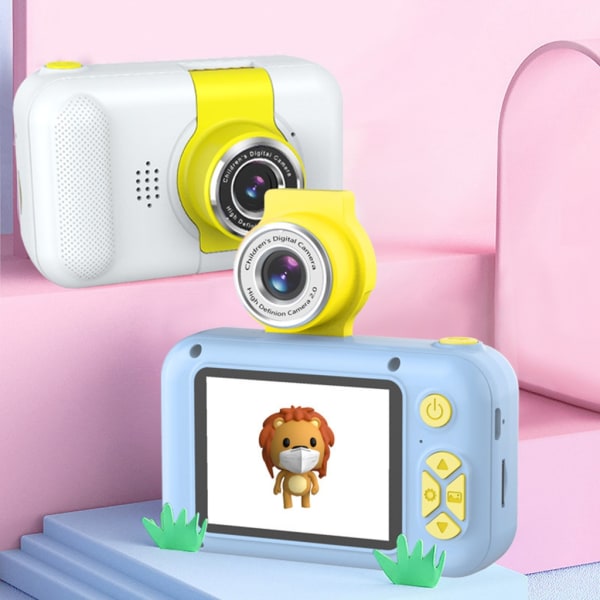 Barnkamera Leksaker Barn Digitalkamera 1080P Barn Jul Födelsedag Festival Present 4000W Pixels Selfie Videokamera Pink 32G