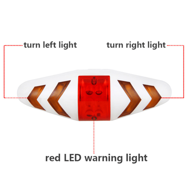 USB genopladelig vandtæt cykel blinklys fjernbetjening bjergcykel baglygte cykling sikkerhedsadvarsel LED blinkende baglygte Black