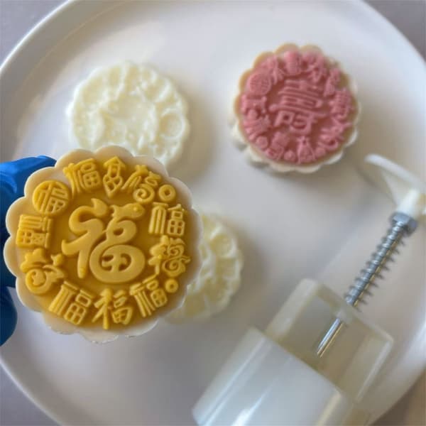 Matvaregodkjent ABS Lunarcake Maker Cast Delight Embossing For Festlig Baking