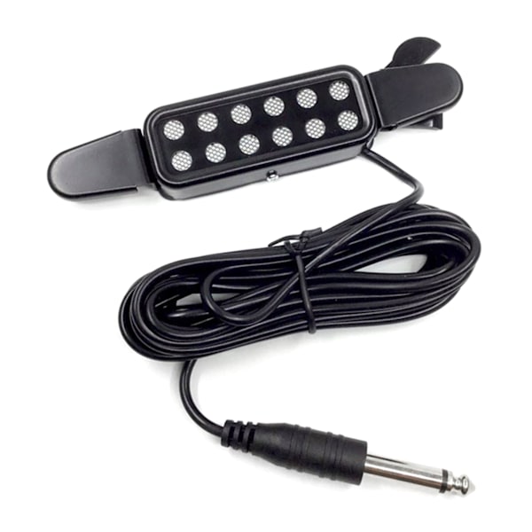 Gitartransduserforsterker 12 hull pickup for akustiske klassiske folkegitarer