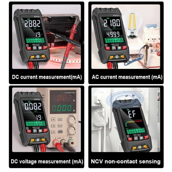 Digital Intelligent Multimeter i plasthus til ingeniører og teknikere