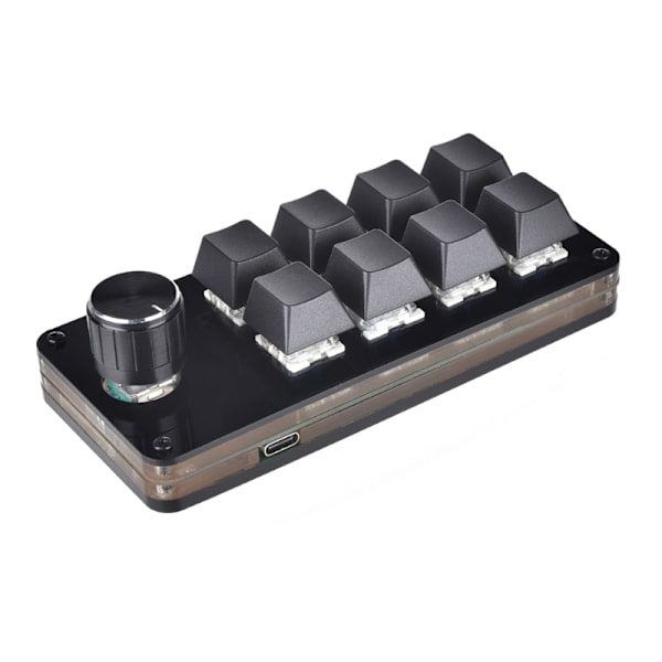 Makroprogrammerbart tastatur med 8 taster Mekanisk spillemakrotastatur med knott