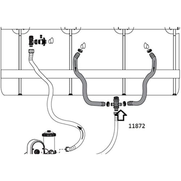 Pool Pumpe Slange Adapter Sæt Split Stempelventiler Egnet til Kompatible Pools