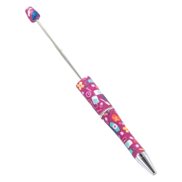 DIY Beaded Pen Plast Beadable Pen Kontor Skolerekvisita Bead Ballpoint Pen null - 12th