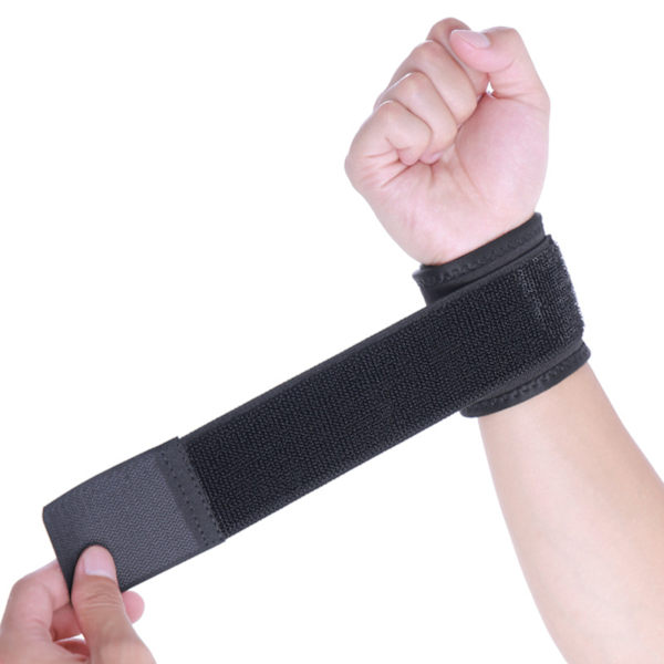 Högelastisk handledsstöd Justerbart handledsstöd handledsremmar för fitness Grey