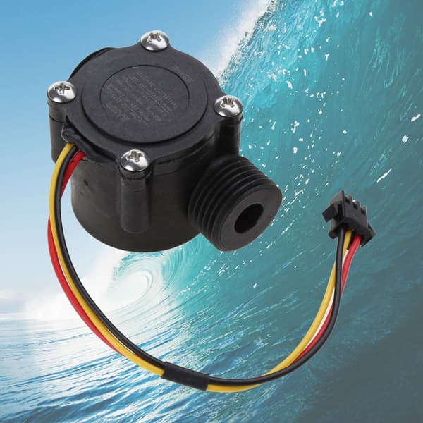 G1/2\" 1-30L/min DC5V Vannstrømningssensor Flowmåler Hall Flow Sensor Bryter