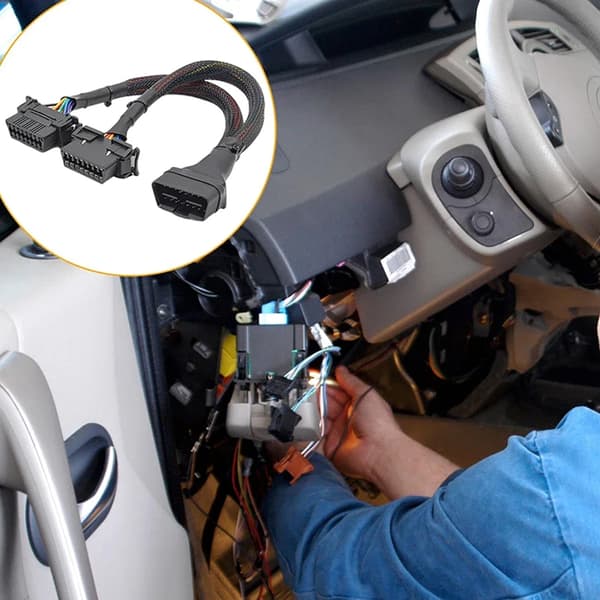 Universell OBDII Forlengelse Y Flat Splitter Kabel Adapter OBD2 Splitter Kabel