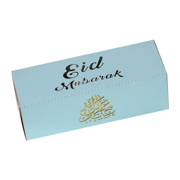 50 stk Eid Mubarak sjokoladebokser muslimsk Ramadan hul rektangel kakebeholder