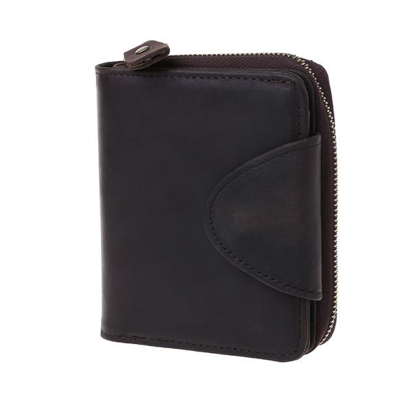 Män Läder Mode plånbok Myntväska Kreditkortshållare Clutch Pocket Billfold