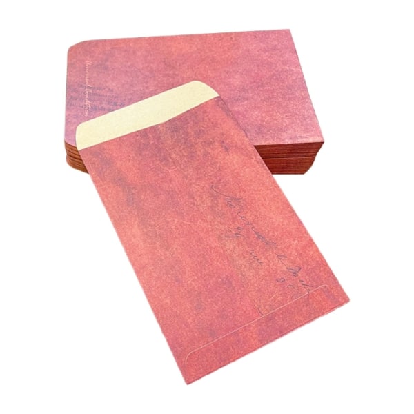 100x vanhentuneet tyhjät kirjekuoret voimapaperikirjekuoret kutsukortteja varten Retro red brown