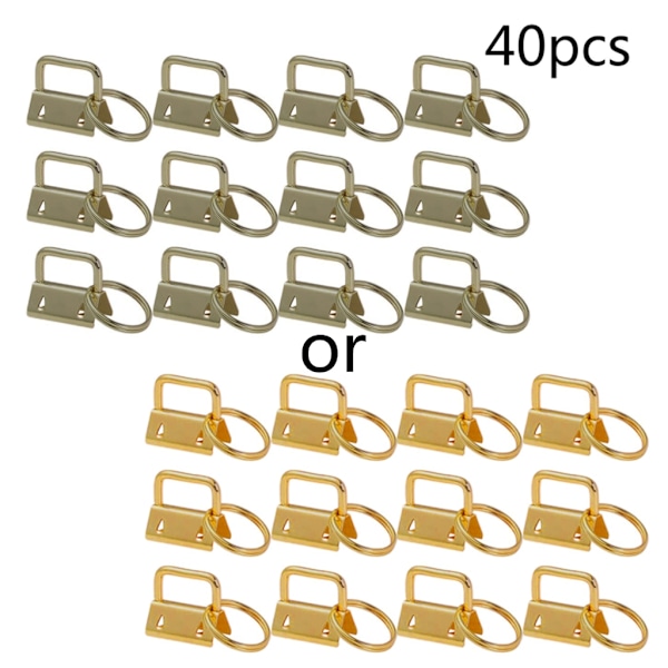 40 stk./sæt Nøglering Hardware Sæt Velegnet til Nøglering Håndarbejde Fremstilling af Nøglering Fob Armbånd med Split R
