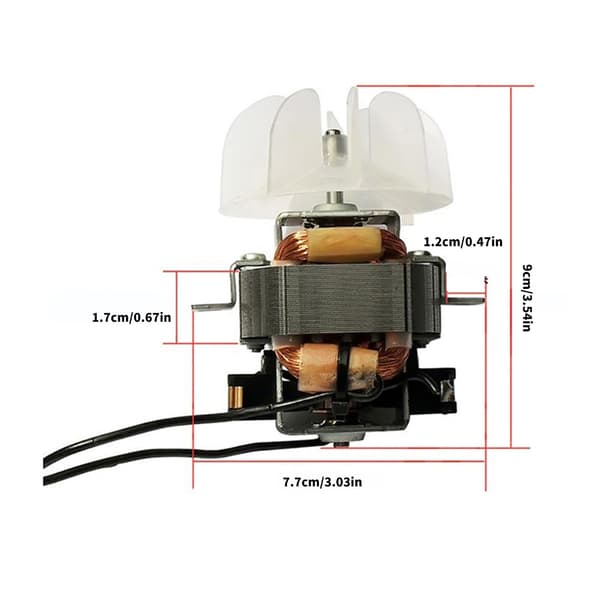 2000W-2300W Torkmotor med fläktblad för matchningskontroller