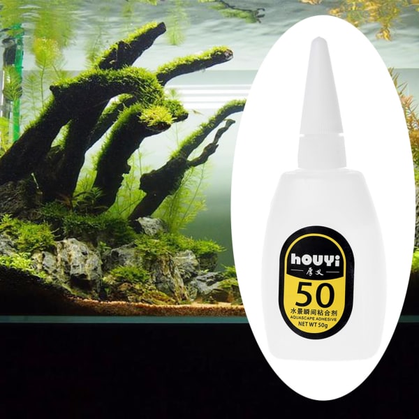 Aquarium Moss Glue 1,8 unssia geeliä läpinäkyvä heti kuivuva superliima kasveille Aquascaping Fish akvaarioon Safe Aquatic