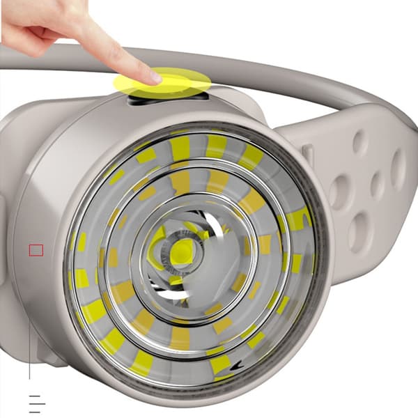 Liten hodelykt med 5 innstillingsmoduser, ergonomisk stropp, justerbar LED-lampe