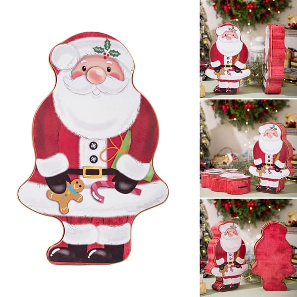 Elegant Jul Tomte Plåtlåda Perfekt För Julklappar