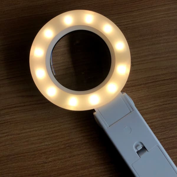 LED-belyst forstørrelsesglas 3 tilstande lys 16X forstørrelseslupper