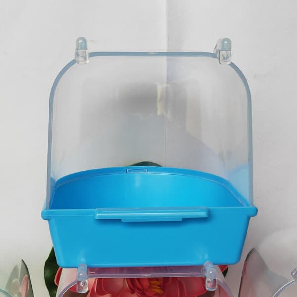 Pet Bird Bath Box Papegøje Badekar Bur Tilbehør til Parakeet Canary Conure