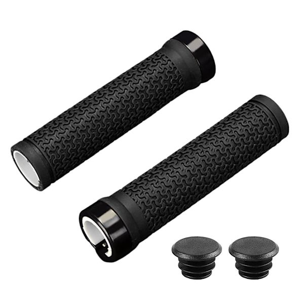 Sklisikre låser på sykkelgrep klemmegrep ergonomiske design sykkelstyregrep Black