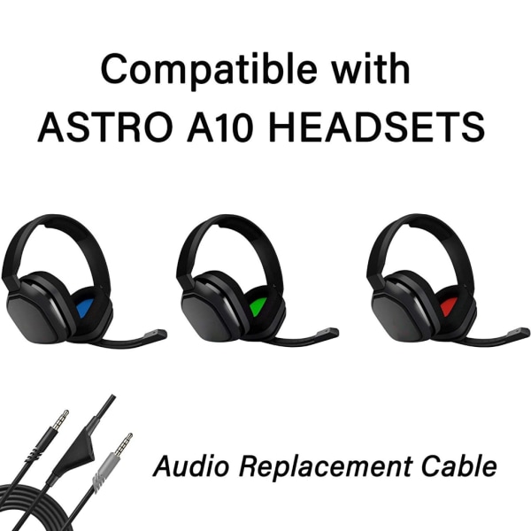 för Astro A10 A40 A30 Headset TR Ljudkabelsladd med volymkontroll till Xbox 1