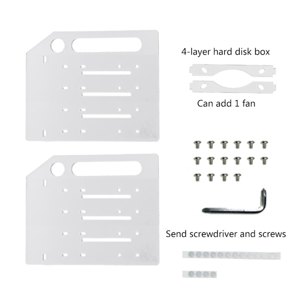 Hårddiskställ Mekanisk hårddiskbur Expansionsfäste Extern 3.5 Desktop Transparent akrylhårddisklåda