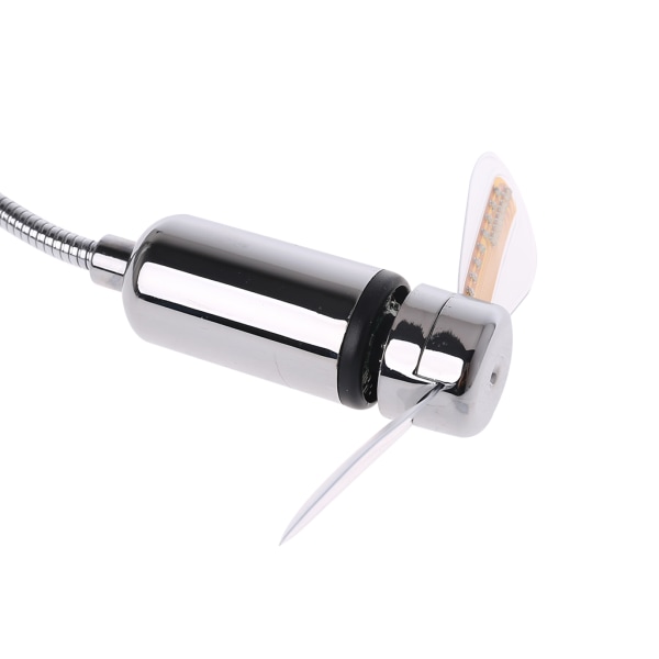 Mini USB LED-klockfläkt med realtidsdisplay, USB driven blinkande realtidsklockfläkt Tyst svanhalsfläkt