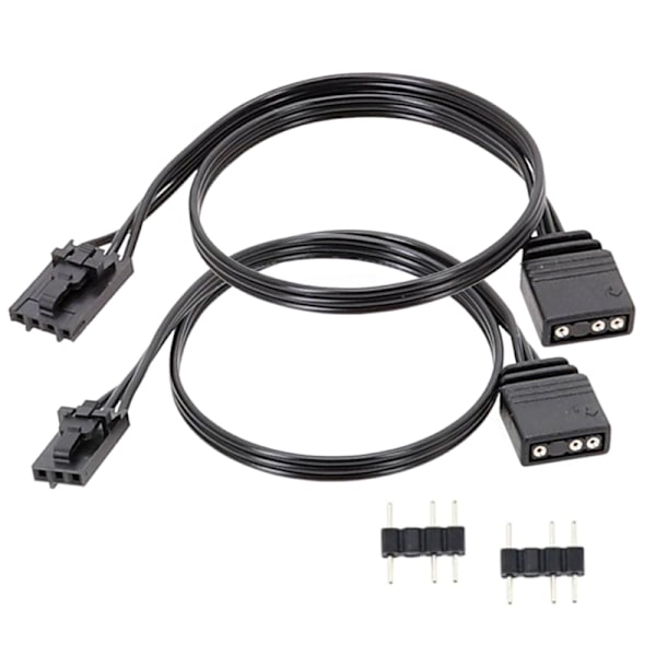 2PCS Adapterkabel för Corsairs RGB till Standard ARGB 4Pin 3Pin Connector