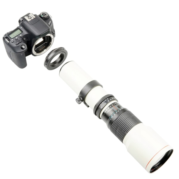 Högeffekt F8-F32 500 mm manuell teleobjektiv Metalllegering Kameratillbehör Enkel installation för fotografering null - FOR Olympus White