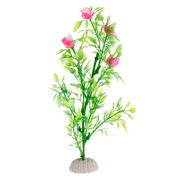 Kunstige blader Dekorative grønne planter Dekor for Turtle Tanks Ornament