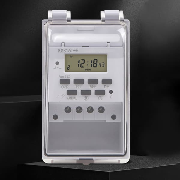 Digital Electrics Programmerbar 220V Vanntett Vegglampe Timer Brytere