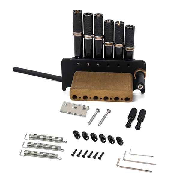 6/7 Strenge Hovedløs Guitar Bro System Tailpiece Sort Til Elektriske Guitarer 7 string