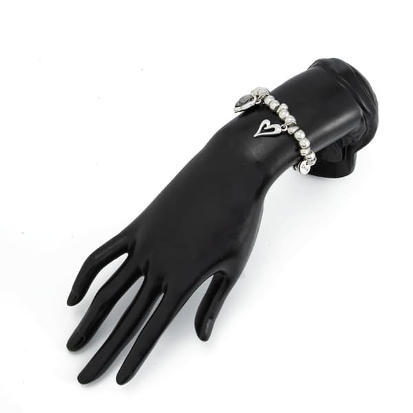 Retro hjärthänge justerbart silverkedjearmband för kvinnor festpresent