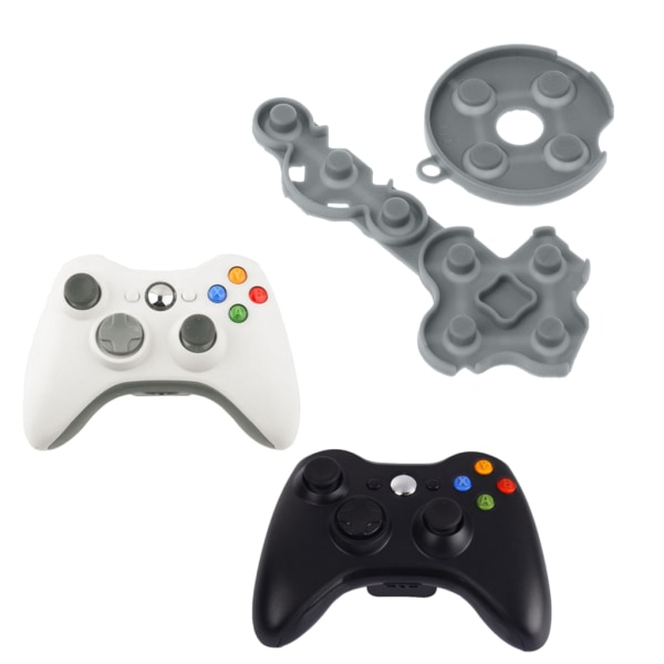 Controller Conductive Gummi Contact Pad Button D-Pad för Microsoft för Xbox 360 Trådlös Controller Ersättningsdelar