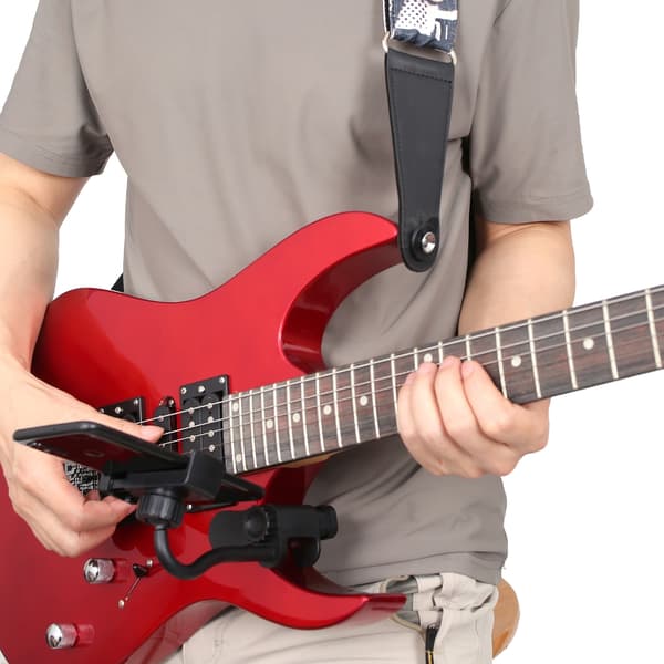 Multifunksjonell tykk gitar mobiltelefonholder Justerbar gitartelefonholder