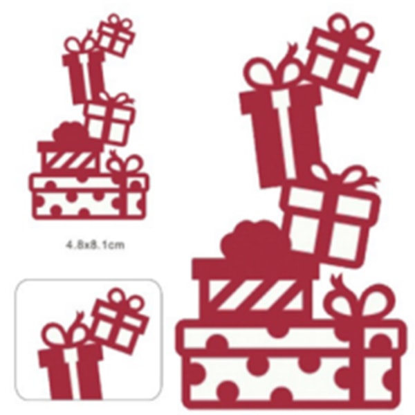 Juldekorativa skärande stansar Prägling stansmallar för korttillverkning null - 1079