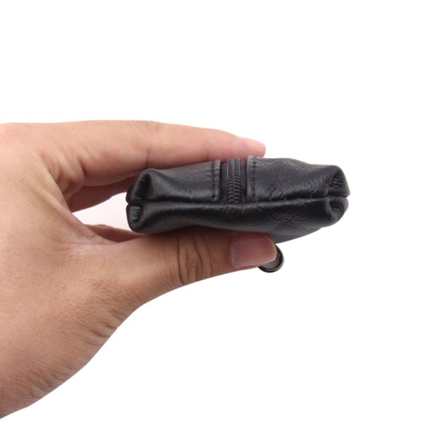 Trendikäs keinonahkainen avainpidike lompakkokotelon case cover auton avainten säilytykseen Black