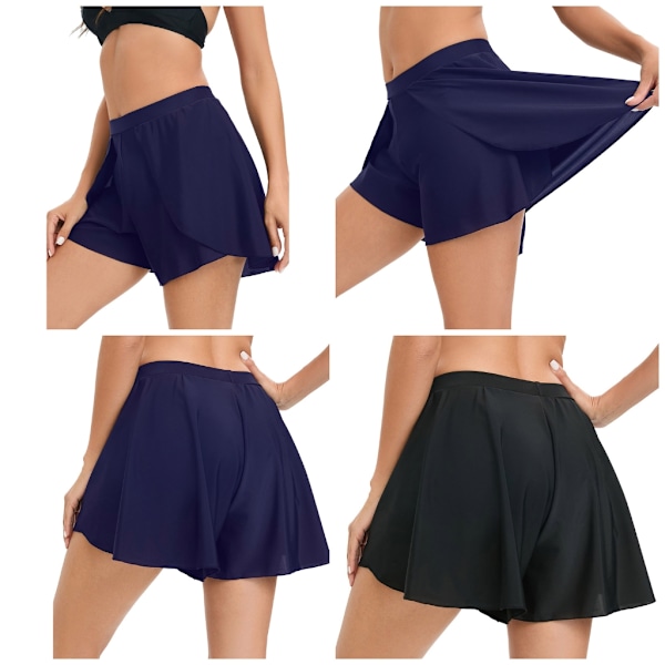 Nopeasti kuivuva uimapuku Tankini Boyshorts Uima-asu Lautapukuhousut Navy blue M