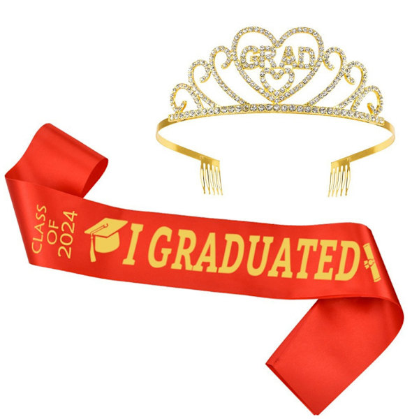 Examensstole för högskoleceremoni Examensstole/krona 2024 Red Set