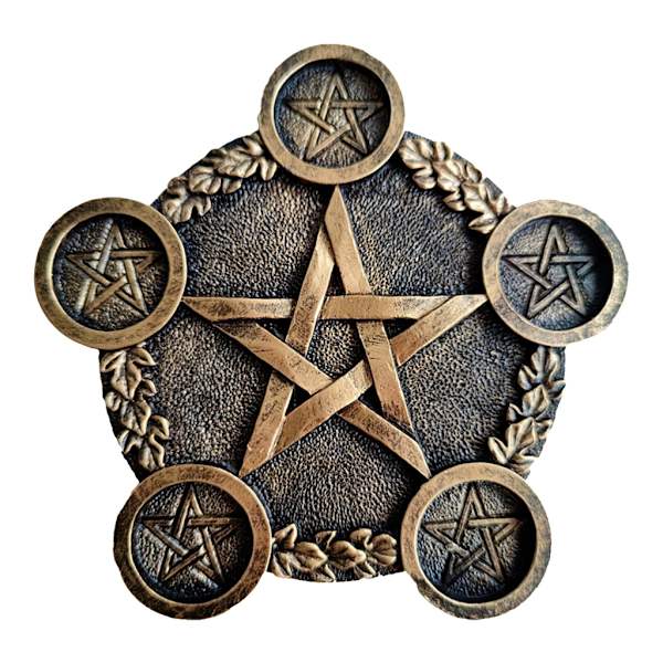 Harpiks lysestake Astrologi Pentakel Alterplate Spådomsrekvisitter Lysestake Hekseriutstyr Bord Energi Ornamenter Rekvisitter