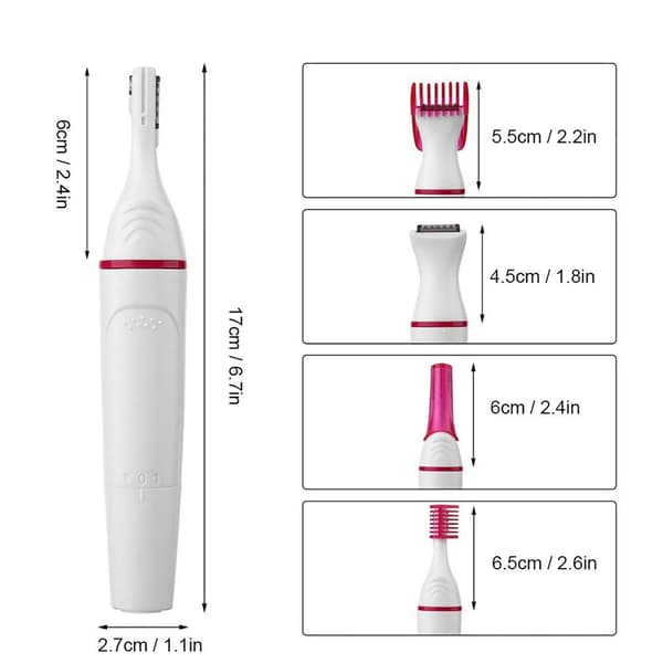 5 i 1 Mini Elektrisk Epilator Kvinder Multifunktionel Barbermaskine Dame Hårfjerner