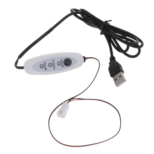 USB kabel 130 cm USB till XH2.54 Hastighetskontroll Förlängningskabel Kylfläkt Hastighetskontroll Förläng sladd 3-växlad reglering