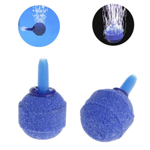 Air Stone Bubbler Ball Form Oxygen Diffuser för fisk för tank Hydroponics Blå