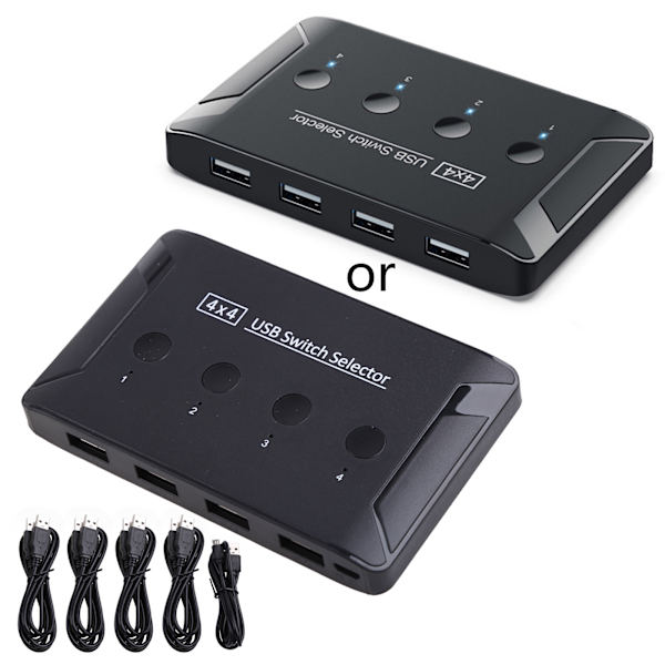 KVM Printer Sharing Switch USB Hub 4 i 4 Out Adapter 2.0 Dock Station Adapter