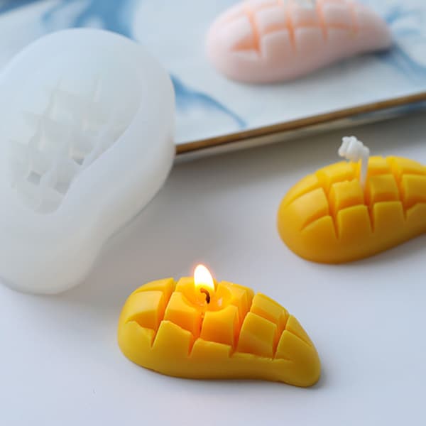 3D Fondant Mango-Formad Chokladgodisform Polymer Hantverk Konst DIY Form Hem