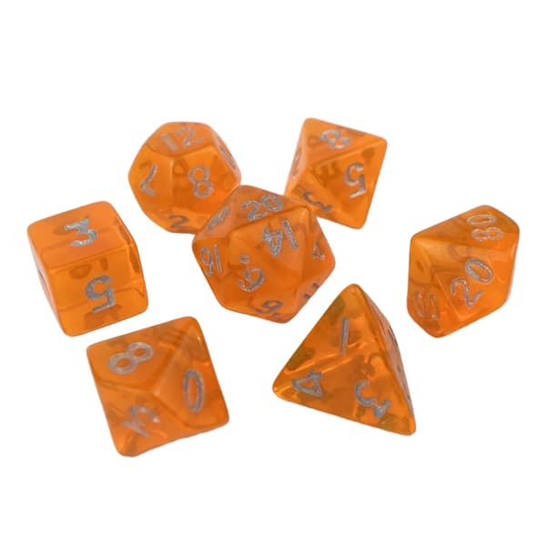 Bærbart mini polyhedral terningesæt klart flersidet akryl terninger dekoration 1