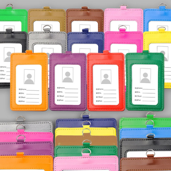 PU-nahkainen korttilaukku työkorteille Käyntikorttien organizer Pink