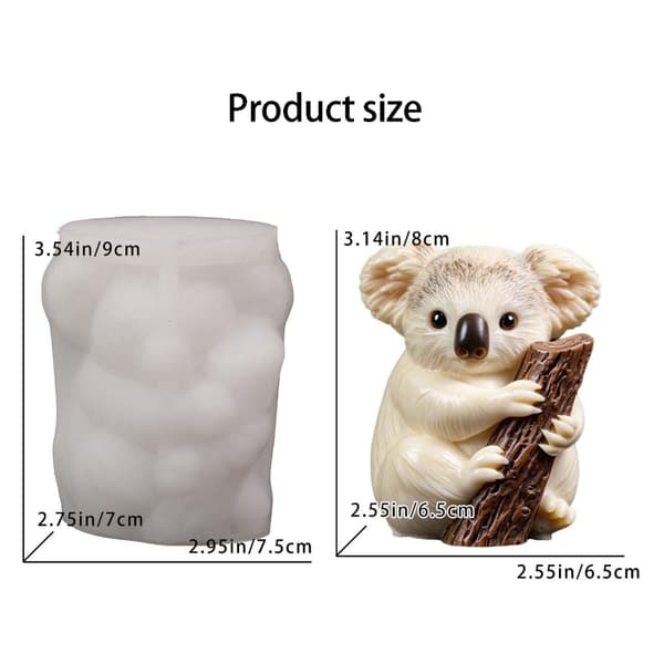 Hugging Tree Koala Shape Silikonformar Mångsidiga Silikonljusformar