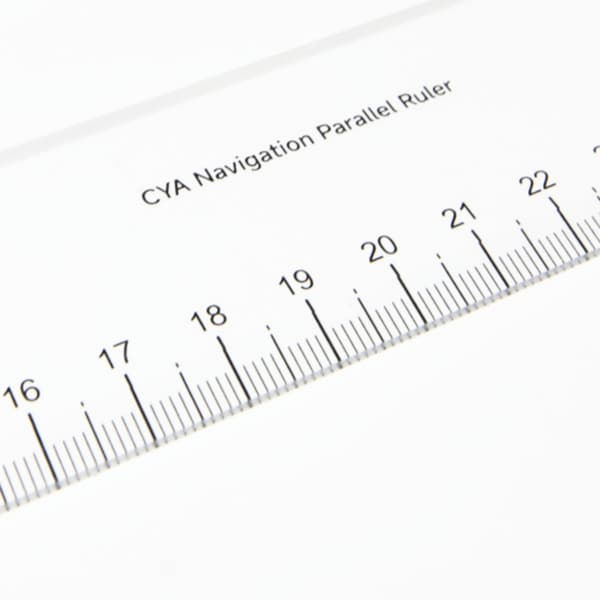 Multifunktionel parallel lineal med skala til kortlægning af punkter
