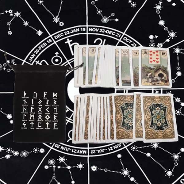 Tarotkort Oppbevaringspose Snørestropp Smykkepose Spådomstilbehør